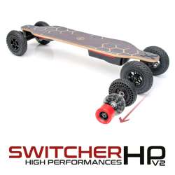 Switcher HP : Skate électrique Convertible tout terrain et Longboard  