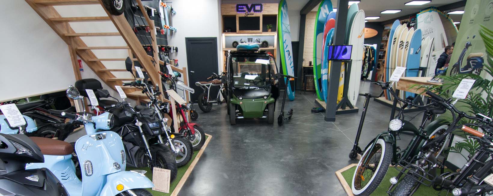Mobility-Evolution, c'est une équipe avec 15 ans d'expérience dans le domaine de la mobilité électrique...  : trottinettes électriques, skates électriques, scooters électriques, vélos électriques.. la baule / pornichet