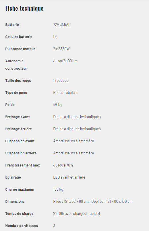 Fiche techniques