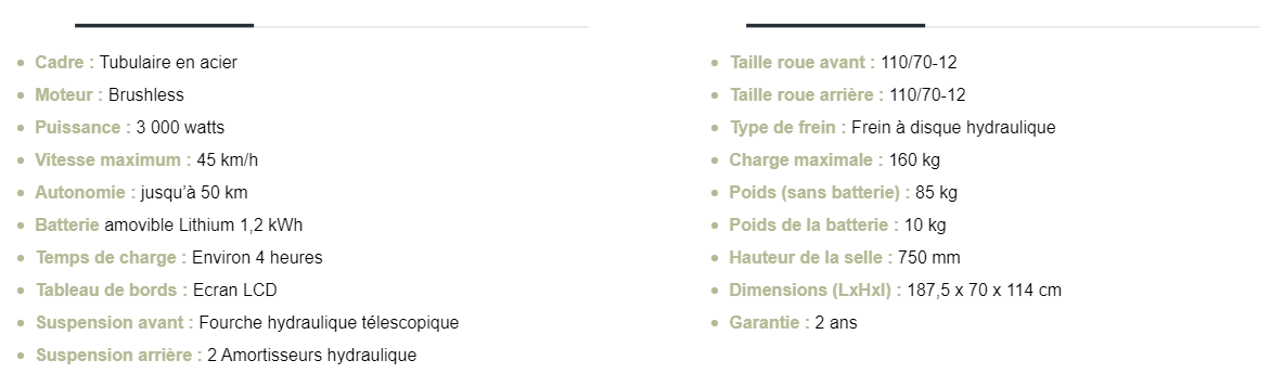 Caractéristiques techniques