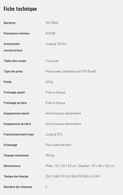 Fiche technique